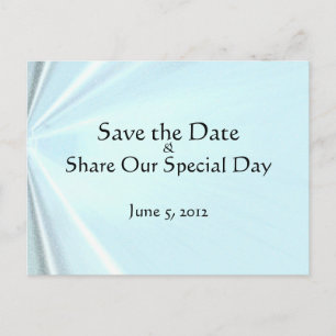 Baby Blue Seide Save-the-Date-Postkarte Ankündigungspostkarte