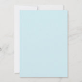 Baby Blue Seraphic Frühlingshochzeit Einladung (Rückseite)