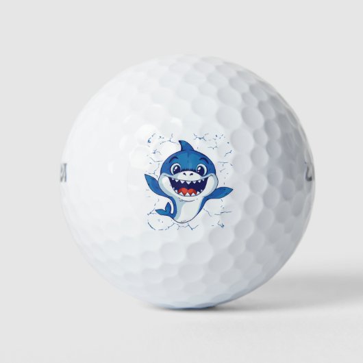Baby Blue Shark Golf Balls Golfball (Vorderseite)