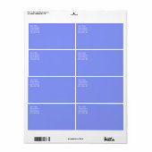 Baby Blue Shipping Label (Vorne)