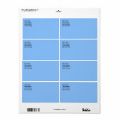 Baby Blue Shipping Label (Vorne)