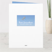 Baby Blue & Silber Ballon Taufe Karte (Rückseite)