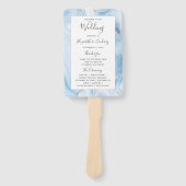Baby Blue Silver Agate Hochzeitsprogramm Fächer (Vorderseite)