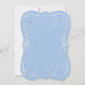 Baby Blue Silver Aschenella Princess Brautparty Einladung (Rückseite)