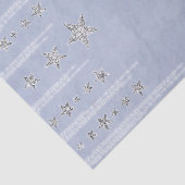 Baby Blue & Silver Glitzer Stars Sweet 16 Party Seidenpapier (Ausschnitt)