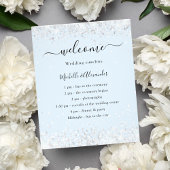 Baby Blue Silver Hochzeitsprogramm