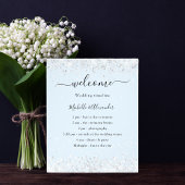 Baby Blue Silver Hochzeitsprogramm