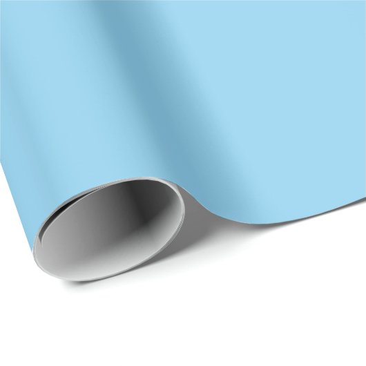 Baby Blue Sky Solid Color Geschenkpapier (Rolleneckpunkt)