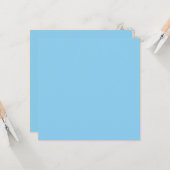 Baby Blue Sky Solid Color Karte (Vorderseite/Rückseite Beispiel)