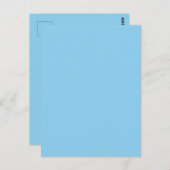 Baby Blue Sky Solid Color Postkarte (Vorne/Hinten)