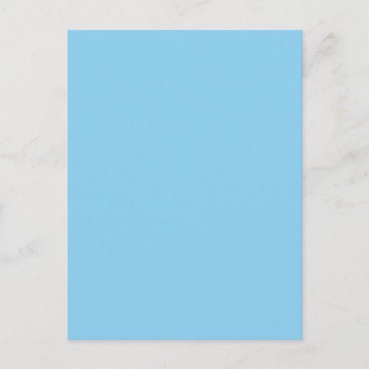 Baby Blue Sky Solid Color Postkarte (Vorderseite)