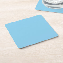 Baby Blue Sky Solid Color Rechteckiger Pappuntersetzer