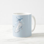 Baby Blue Slipper High Heel Bow Kaffeetasse (VorderseiteRechts)