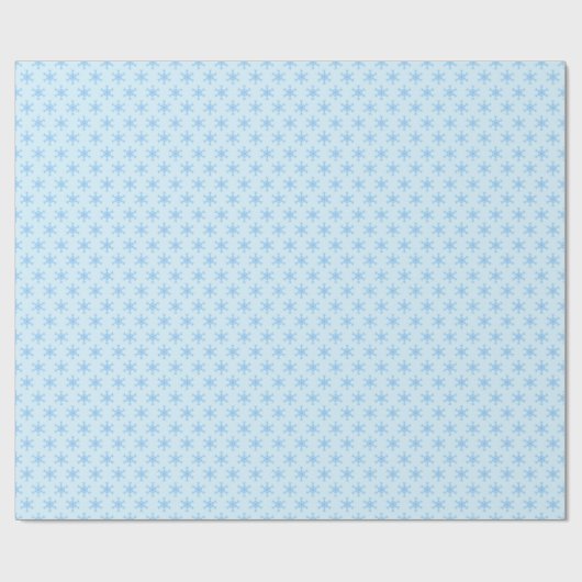 Baby Blue Snowflakes Packpapier (Flach)