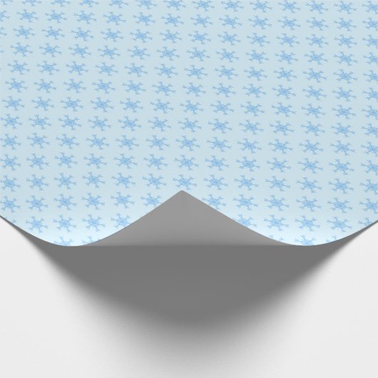Baby Blue Snowflakes Packpapier (Ecke)
