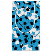 Baby Blue Soccer Ball Collage Kleine Geschenktüte (Vorderseite)