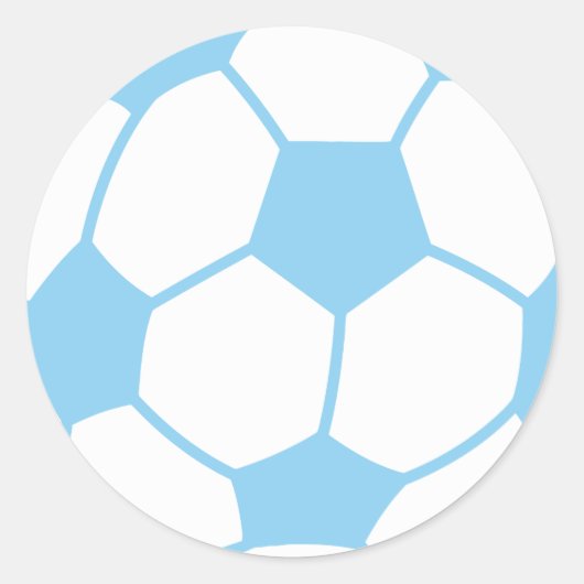 Baby Blue Soccer Ball Runder Aufkleber (Vorderseite)