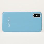 BABY BLUE Solid Background iPhone X Fall Case-Mate iPhone Hülle (Rückseite (Horizontal))