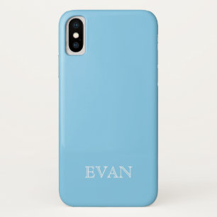 BABY BLUE Solid Background iPhone X Fall Case-Mate iPhone Hülle