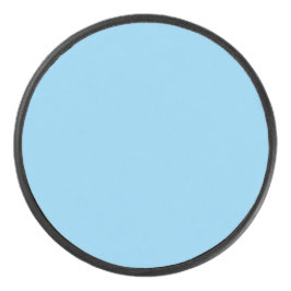 Baby Blue Solid Color | Classic | elegant Eishockey Puck