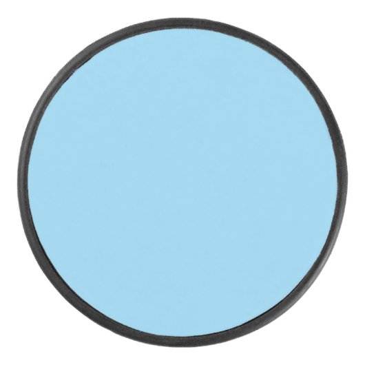 Baby Blue Solid Color | Classic | elegant Eishockey Puck (Vorderseite)