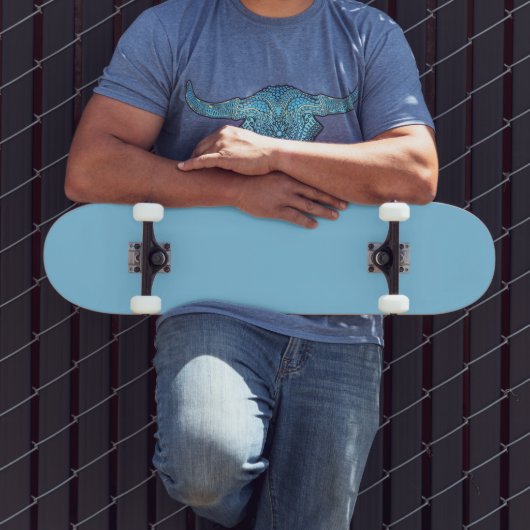 Baby Blue Solid Color | Classic | elegant Skateboard (Außenbereich 3)