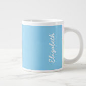 Baby Blue Solid Color Jumbo-Tasse (Rechts)