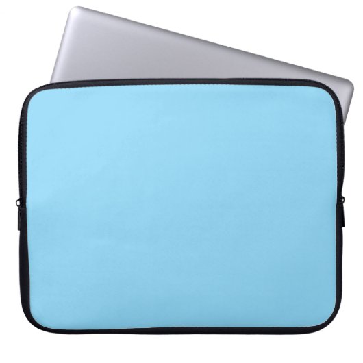 Baby Blue Solid Color Laptopschutzhülle (Vorderseite)