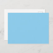 Baby Blue Solid Color Marine Postkarte (Vorne/Hinten)