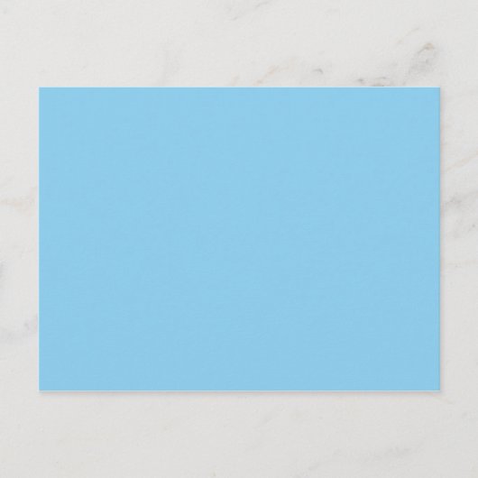 Baby Blue Solid Color Marine Postkarte (Vorderseite)