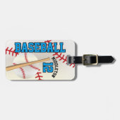 Baby Blue Sport Baseball ⚾ Gepäckanhänger (Vorderseite horizontal)