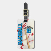 Baby Blue Sport Baseball ⚾ Gepäckanhänger (Vorderseite vertikal)