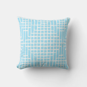 Baby Blue Square Pattern Kissen