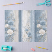 Baby Blue Stripe & Lace Seidenpapier (Basteln)