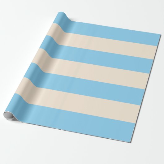 Baby Blue Stripes Geschenkpapier (Ungerollt)