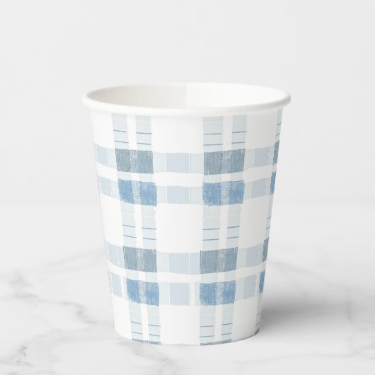 Baby Blue Stripes Prüfmuster Pappbecher (Links)