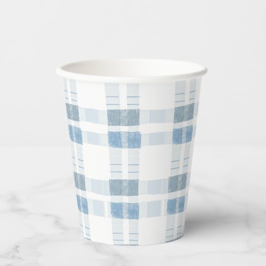 Baby Blue Stripes Prüfmuster Pappbecher (Vorderseite)