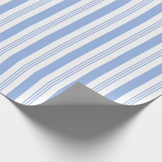 Baby Blue Stripping Paper Roll Geschenkpapier (Ecke)