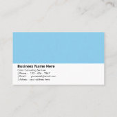 Baby Blue | "Süß und beruhigend" Visitenkarte (Rückseite)