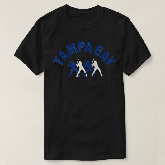Baby blue Tampa Bay Baseball Retro TB Original Tam T-Shirt (Design vorne)