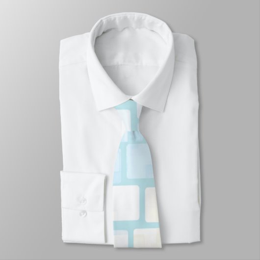 Baby Blue Tiled Mosaic Krawatte (Gebunden)