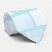 Baby Blue Tiled Mosaic Krawatte (Gerollt)