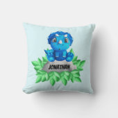 Baby Blue Triceratops Dinosaur Kissen (Vorderseite)