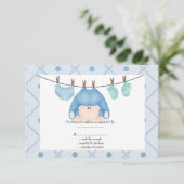 Baby Blue uAwg RSVP Karte (Stehend Vorderseite)
