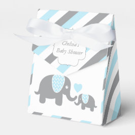 Baby Blue und Gray Stripe Elephant Geschenkschachtel