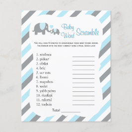 Baby Blue und Gray Stripe Elephant - Scramble Flyer