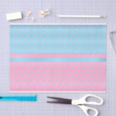 Baby Blue und Pastellrosa Polka-Dosen Seidenpapier (Handwerk)