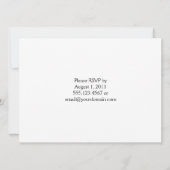Baby Blue und Silver Verziert Post Wedding Einladung (Rückseite)