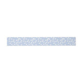 Baby Blue und White Confetti / Punkte Einladungsbanderole (Flach)