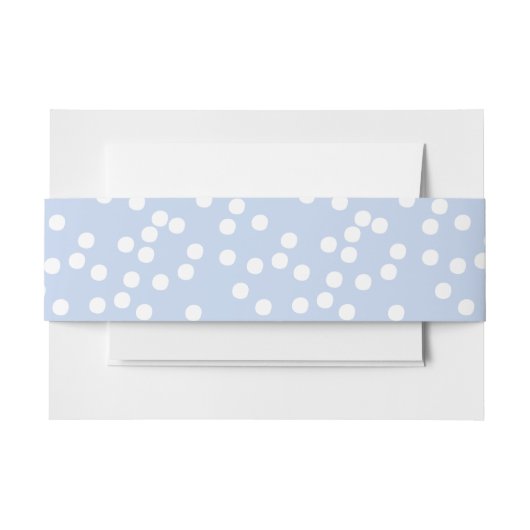 Baby Blue und White Confetti / Punkte Einladungsbanderole (Vorderseite Beispiel)